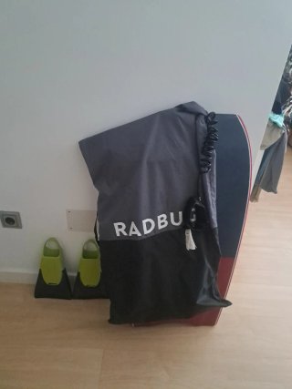 Tabla Bodyboard Radbug Decathlon+funda+aletas