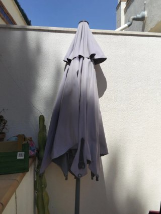 Parasol sombrilla gris