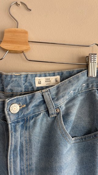 Pantalón vaquero ancho azul