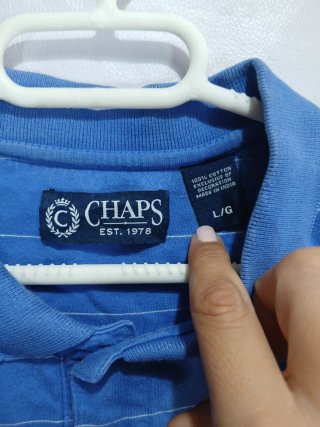 Polo Chaps Talla L Rayas Azules