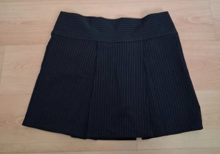 Falda mini negra raya diplomática marrón