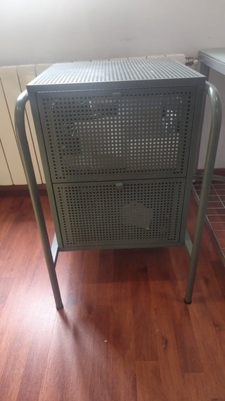 Cajonera industrial metal gris