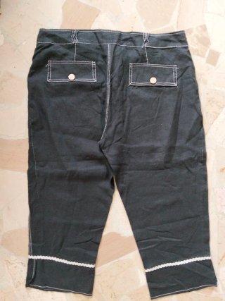Pantaloni Capri Lino Nero