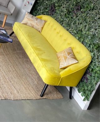 Divano Design Retro/Nordico Giallo