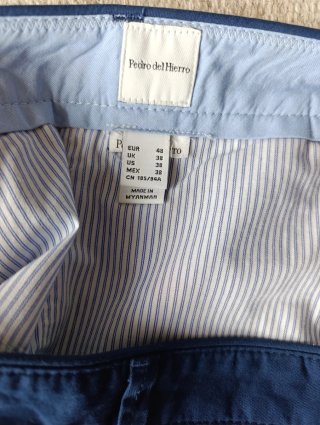 Bermudas Pedro del Hierro Hombre Azul 48 algodón