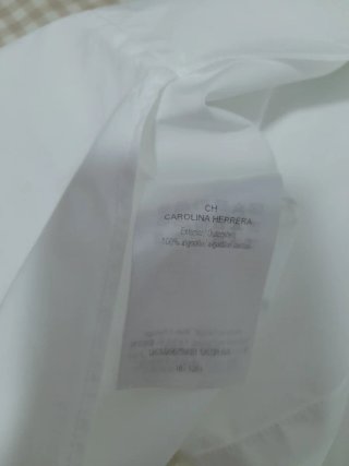 Camisa Carolina Herrera Blanca Doble Puño