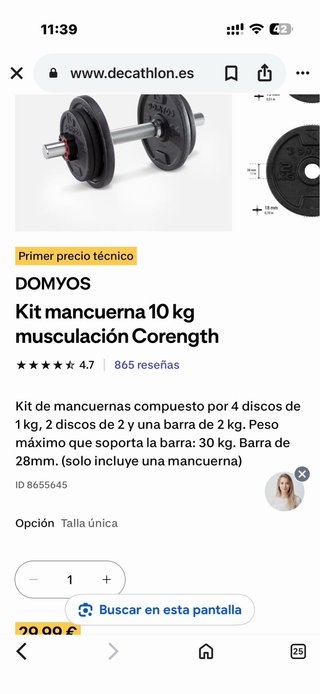 Pesas de gimnasio y discos