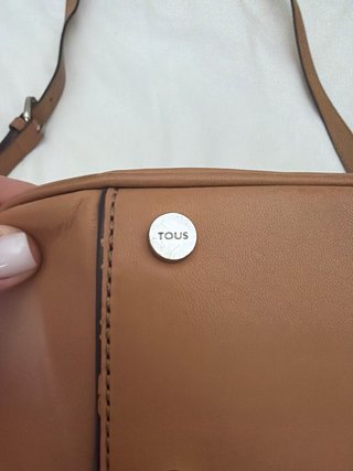 Bolso Tous Marrón Piel Grabado Oso