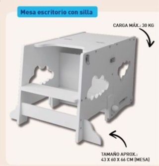 Torre di apprendimento con lavagna Montessori
