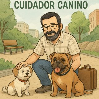 Cuidador canino atención cariñosa y responsable