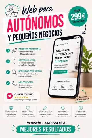Página web para autónomos y negocios