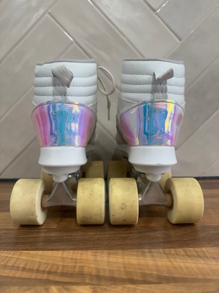 Patines 4 ruedas modelo Quad Blancos Iridiscentes