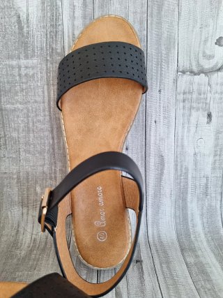 Sandalias negras cuña n° 40