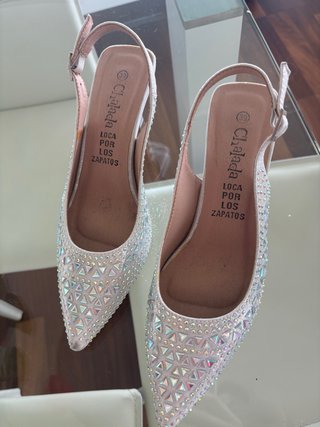 Zapatos Chalada Tacon Brillantes Talla 39