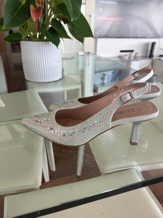 Zapatos Chalada Tacon Brillantes Talla 39