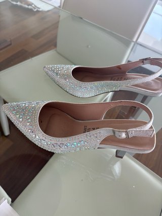 Zapatos Chalada Tacon Brillantes Talla 39