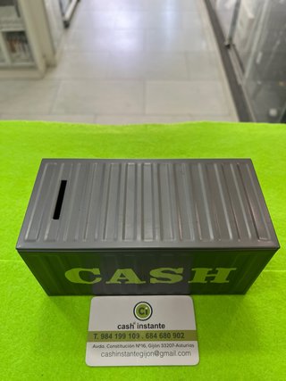 Hucha metálica estilo contenedor CASH
