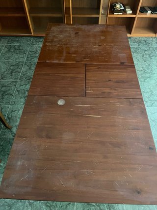 Mesa extensible madera + 6 sillas