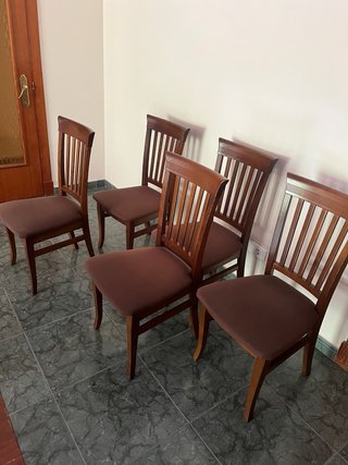 Mesa extensible madera + 6 sillas