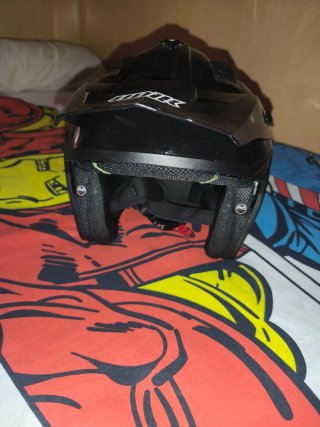 Casco jet moto negro