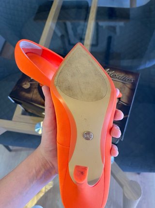 Zapatos de tacón Zara naranja talla 38