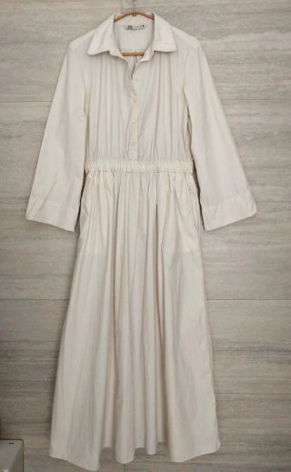 Vestido midi camisero ZARA