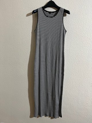 Vestido largo rayas algodón flexible