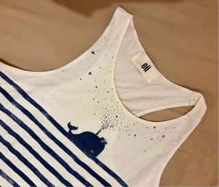 Camiseta tirantes OII ballena y rayas