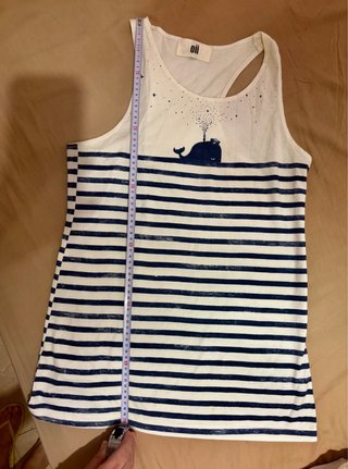 Camiseta tirantes OII ballena y rayas