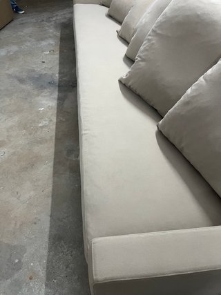 Sofá 3 plazas tejido arena 350x100