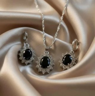 Set gioielli argento 925 collana orecchini