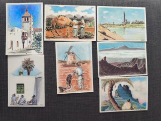 Lote Postales Jane Millares Sall