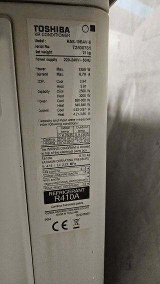 Aire Acondicionado Toshiba RAS-10BKV-E