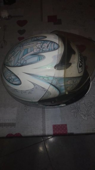 Casco Shoei Azul y Blanco