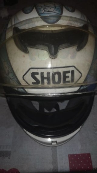 Casco Shoei Azul y Blanco