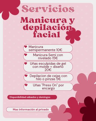 Manicura y depilación facial a domicilio
