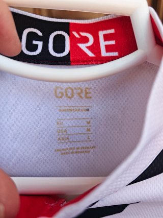 Maillot Gore Talla M Blanco/Negro/Rojo