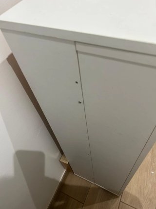Zapatero blanco de madera