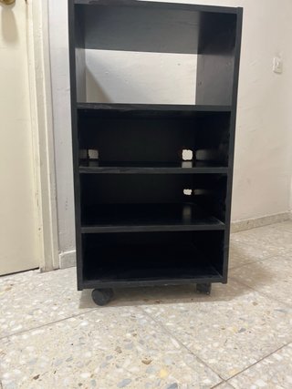 Mueble Estantería Madera Negra