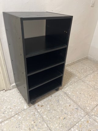 Mueble Estantería Madera Negra
