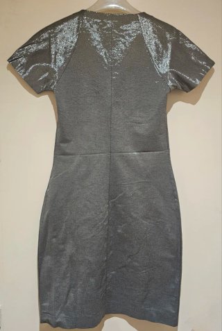 Vestido mini La Perla plateado vintage