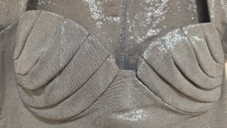 Vestido mini La Perla plateado vintage