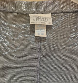 Vestido mini La Perla plateado vintage