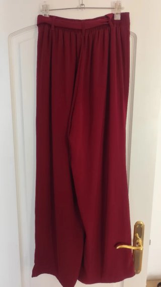 Pantalón fino granate vestir