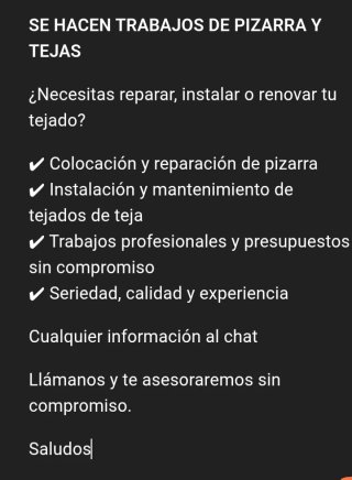 Pizarras y tejas