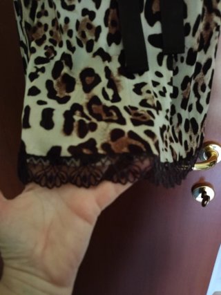 Vestito donna fantasia leopardata con pizzo