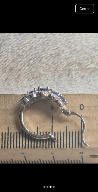 Pendientes Plata y Cristales Azules