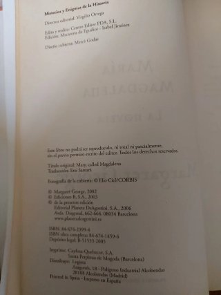 María Magdalena la novela
