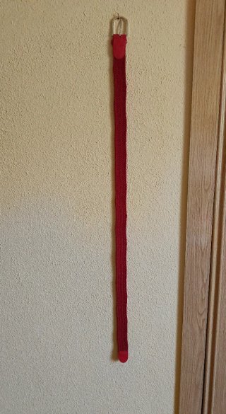Cinturón trenzado rojo