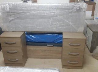 2 Comodini 3C con cassettiera e testata ACUALIN ridotti